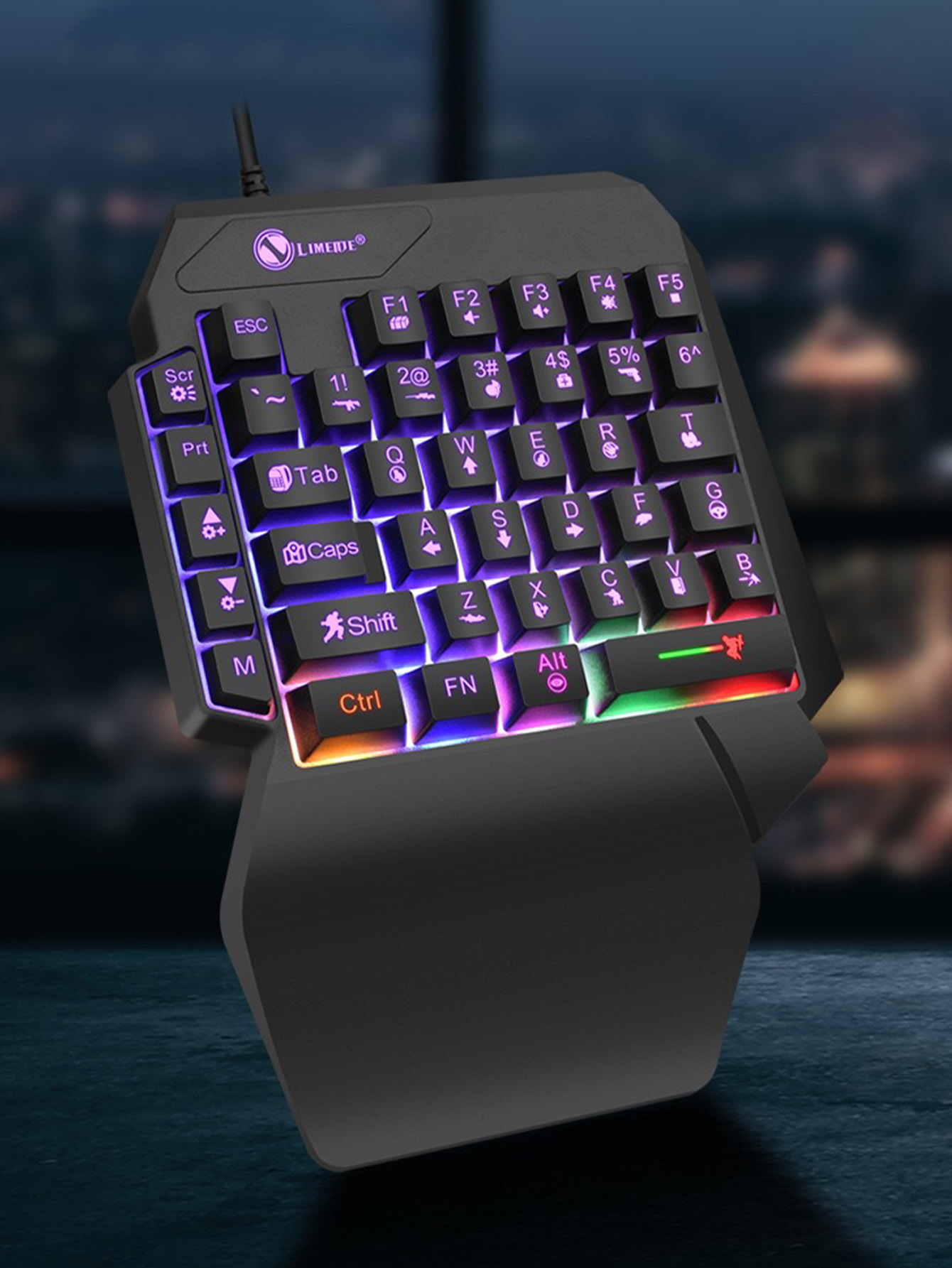 Gaming Keyboard Half - Tastiera Meccanica da Gioco Cablata a