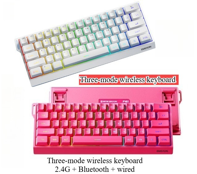 Gaming Keyboard No Noise - Mini tastiera wireless a 61 tasti