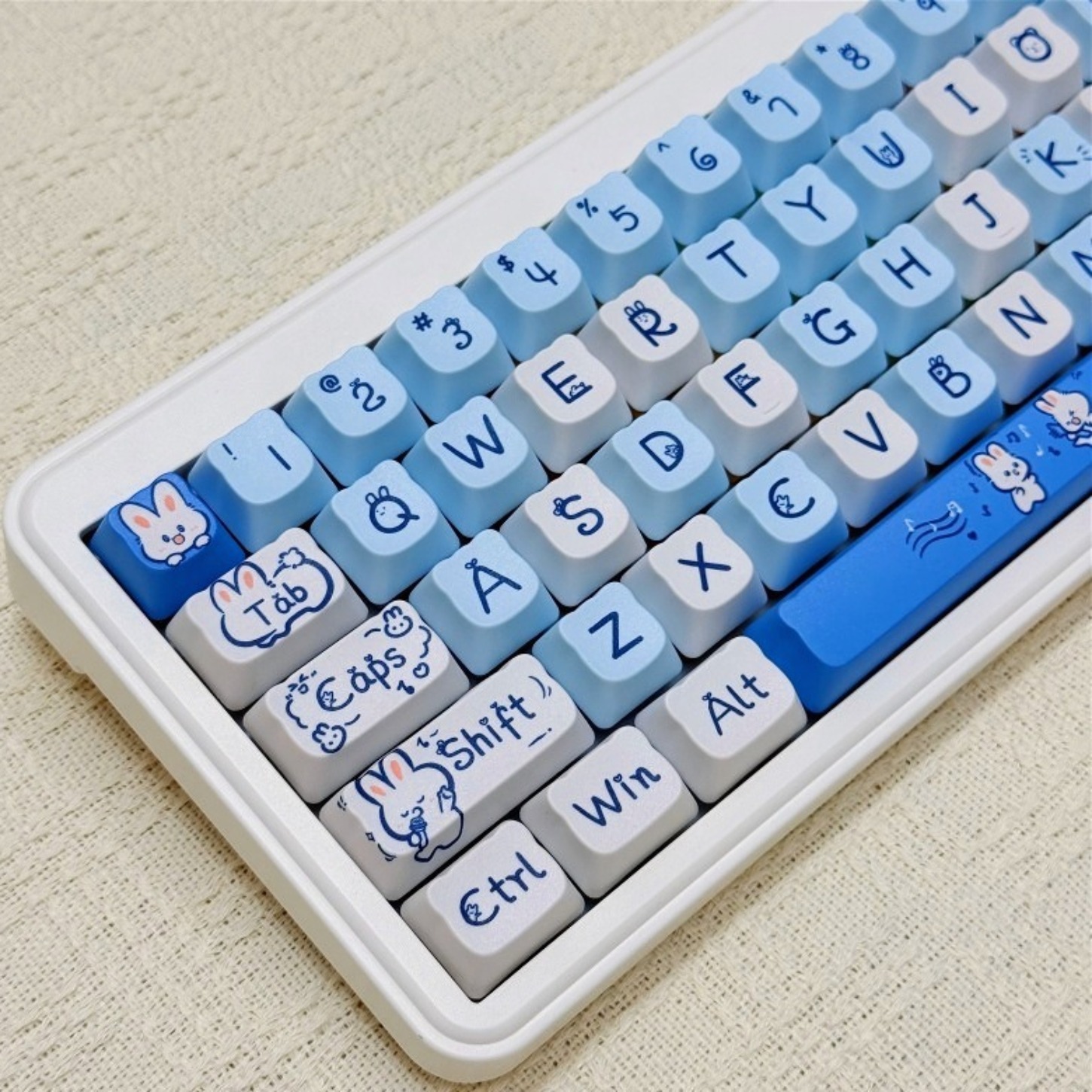 Keyboard Gaming Blue Switch - Set di Tasti PBT a Profilo