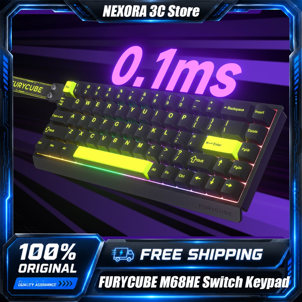 Gaming Keyboard Hall Effect Switches - Tastiera da Gaming FURYCUBE M68HE con