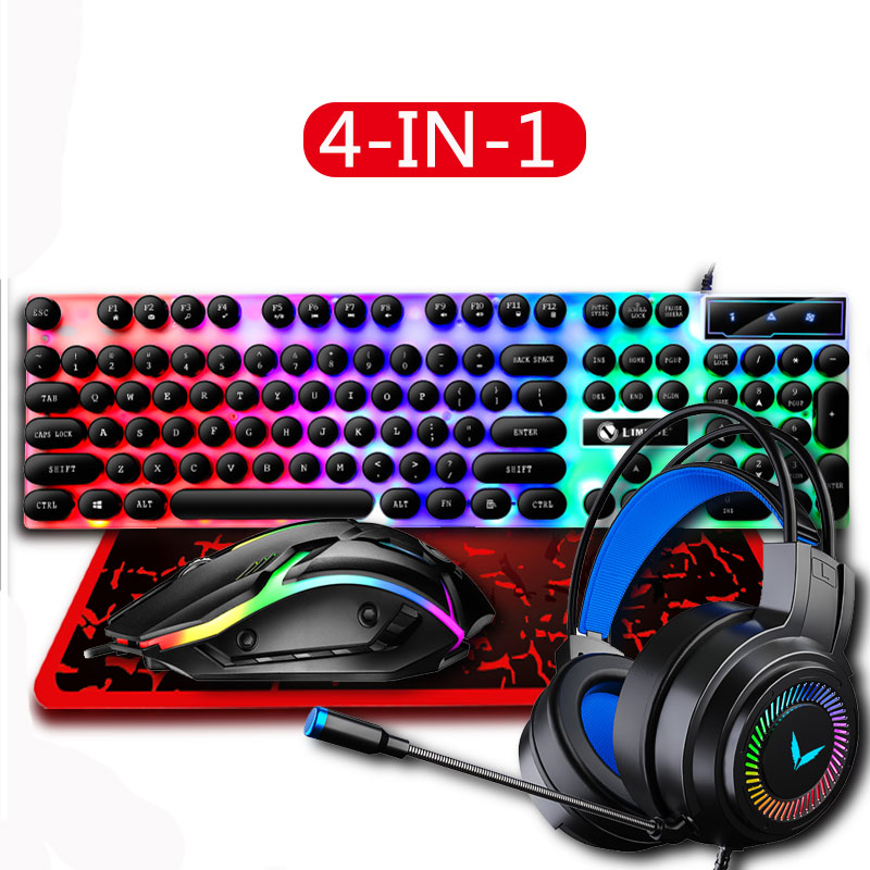 Gaming Keyboard Mouse And Headset Combo - Combinazione tastiera e mouse da gioco