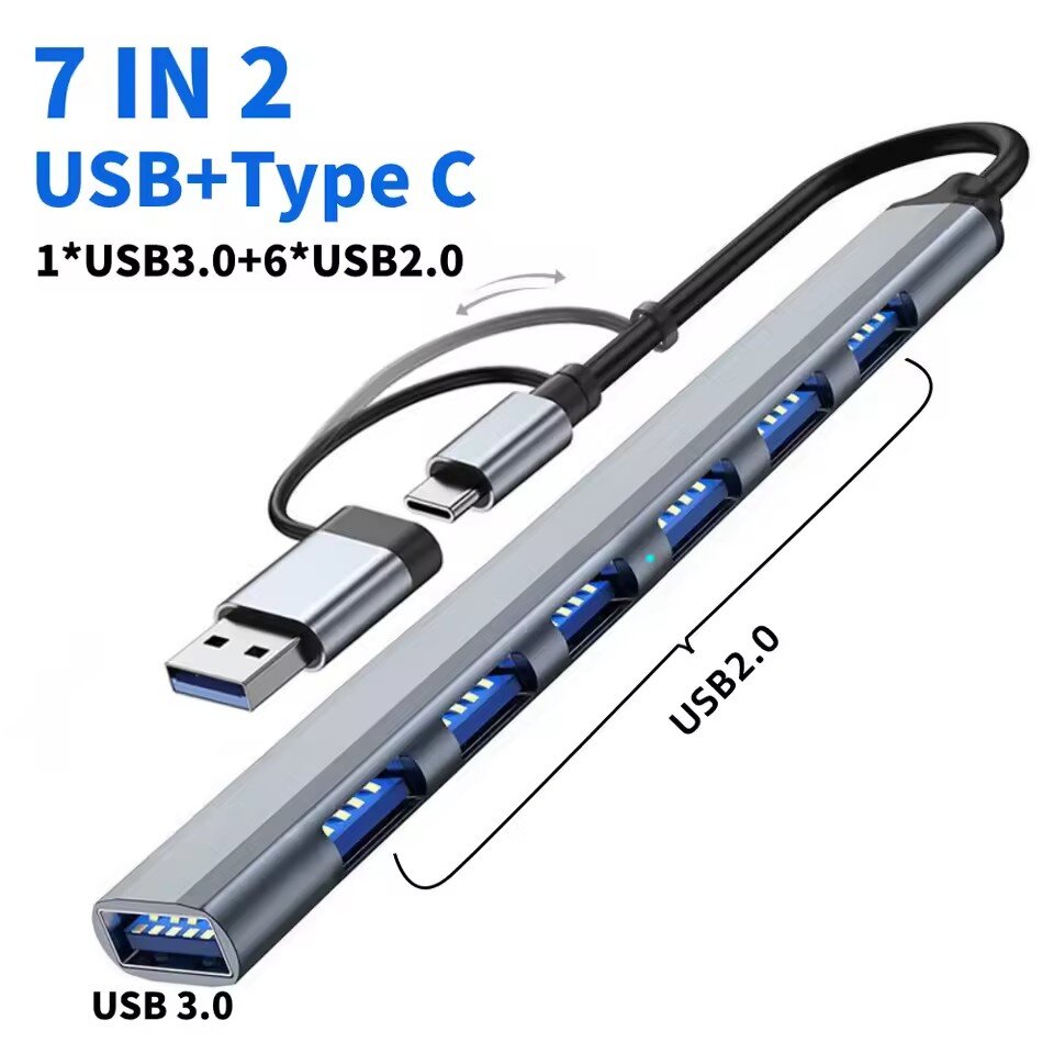 Gaming Keyboard Type C - 7 porte USB 3.0 Tipo C