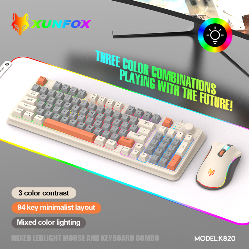 Gaming Keyboard Mouse And Headset Combo - K820 Tastiera da gioco cablata USB
