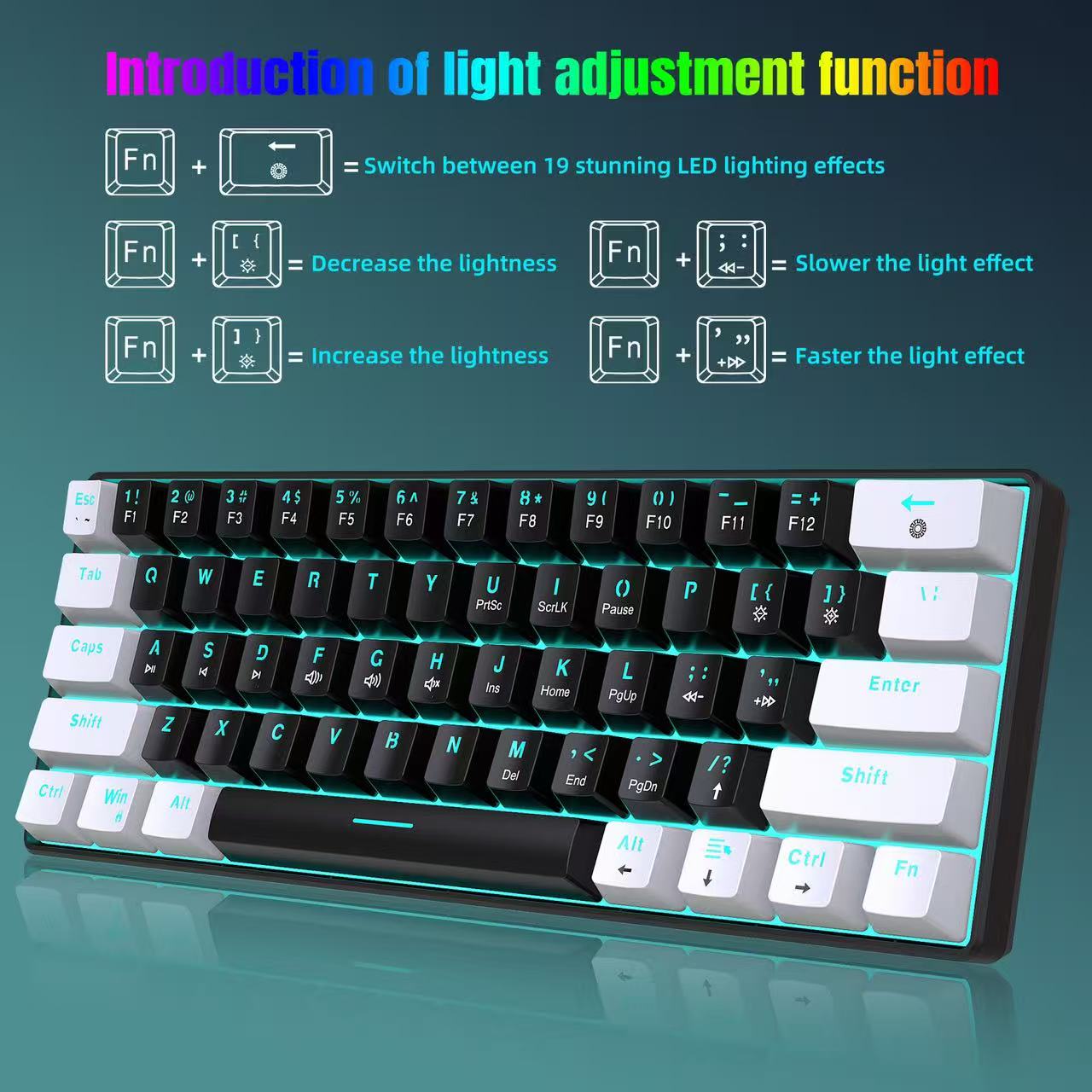 Tastiera meccanica al 60%, tas - Keyboard Gaming Blue Switch recensione e prezzo