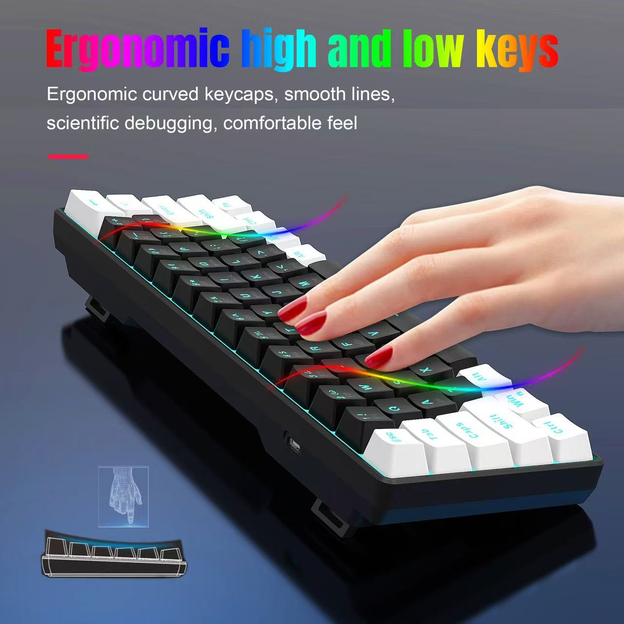Tastiera meccanica al 60%, tas - Keyboard Gaming Blue Switch recensione e prezzo