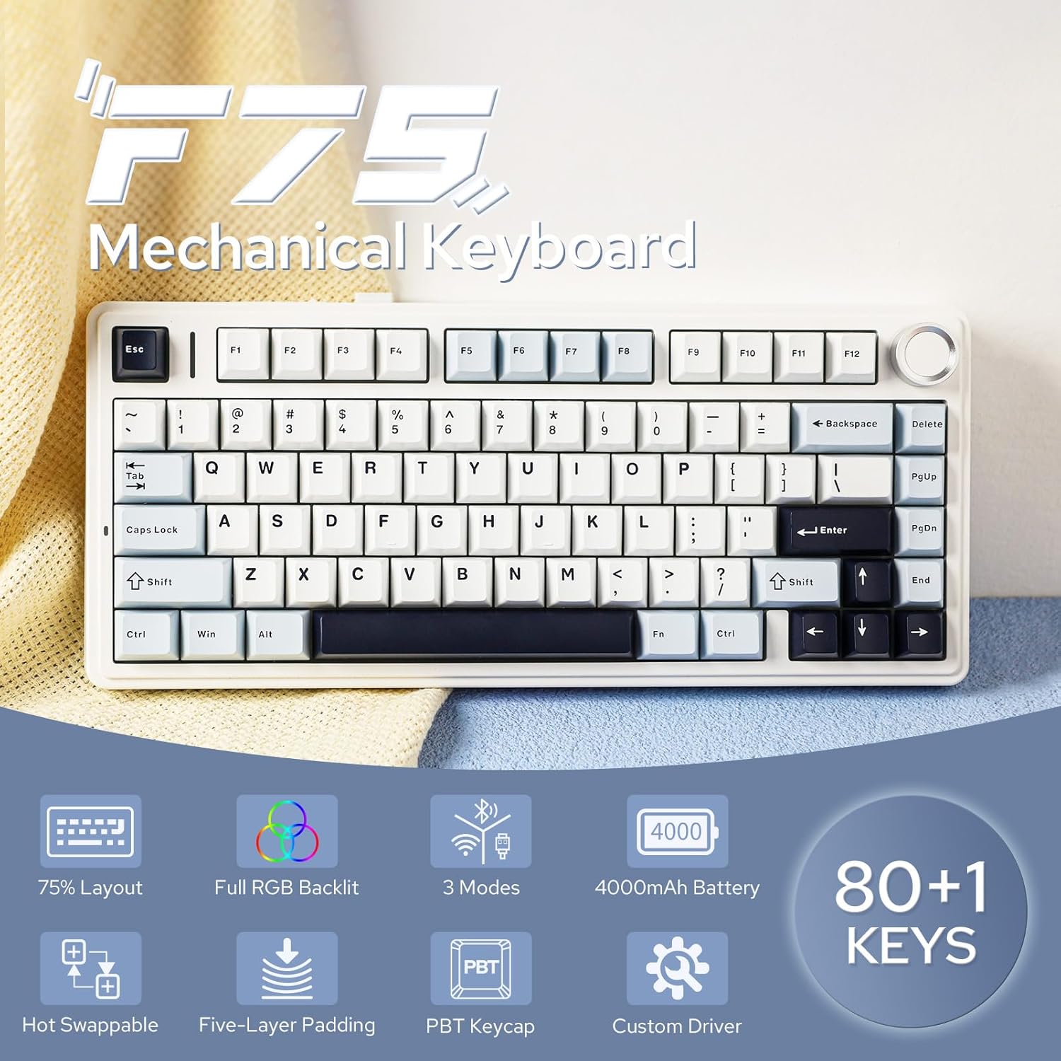 Tastiera Meccanica Aula F75 75 - Gaming Keyboard Type C recensione e prezzo