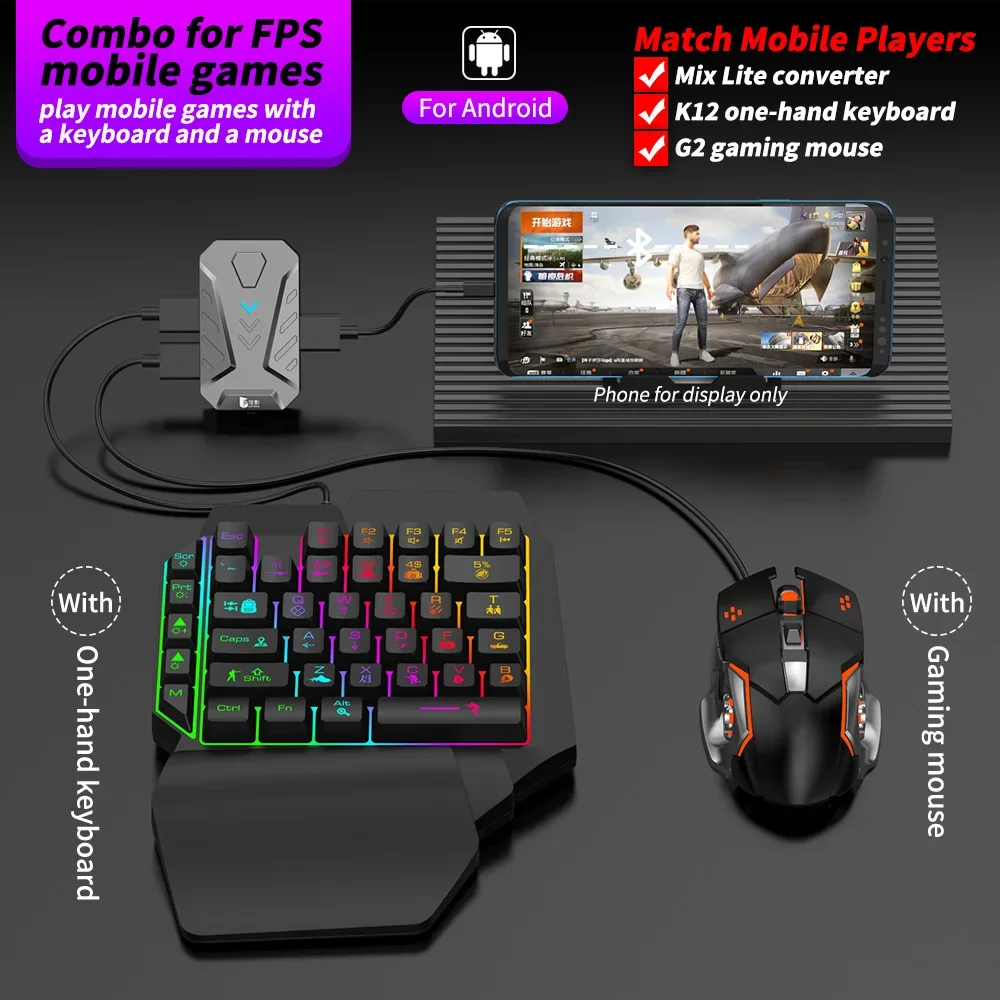 Disponibile Gamepad Mixlite pe - Gaming Keyboard And Mouse Mobile recensione e prezzo