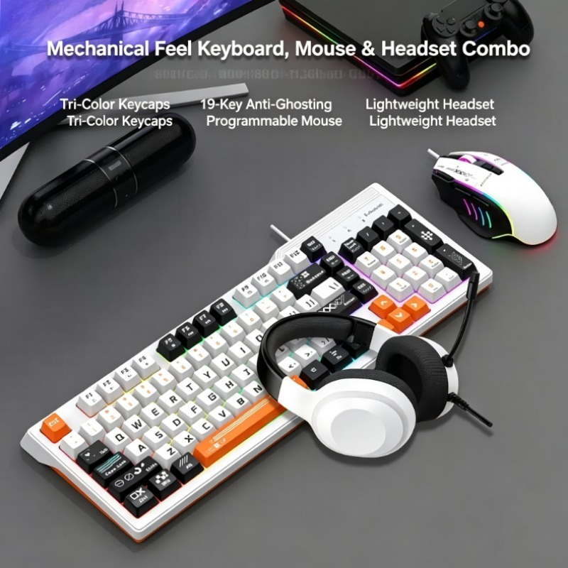 K8pro Set Gaming 3 in 1: Tasti - Gaming Keyboard Mouse And Headset Combo recensione e prezzo