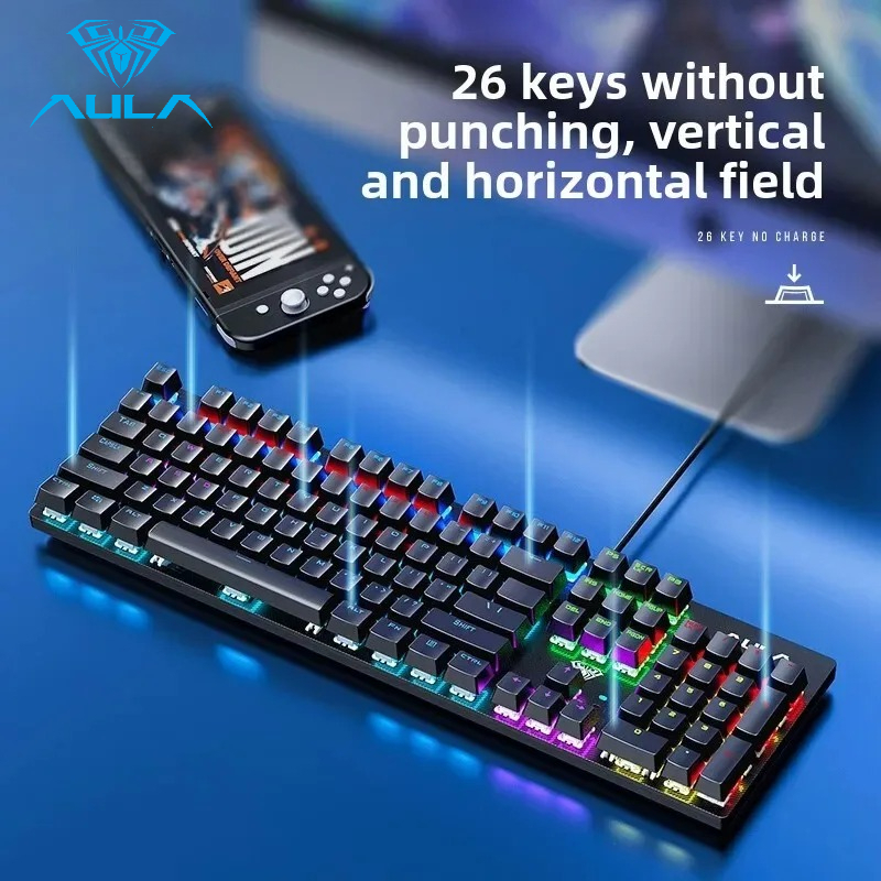 Tastiera da Gaming Cablata AUL - Keyboard Gaming Blue Switch recensione e prezzo