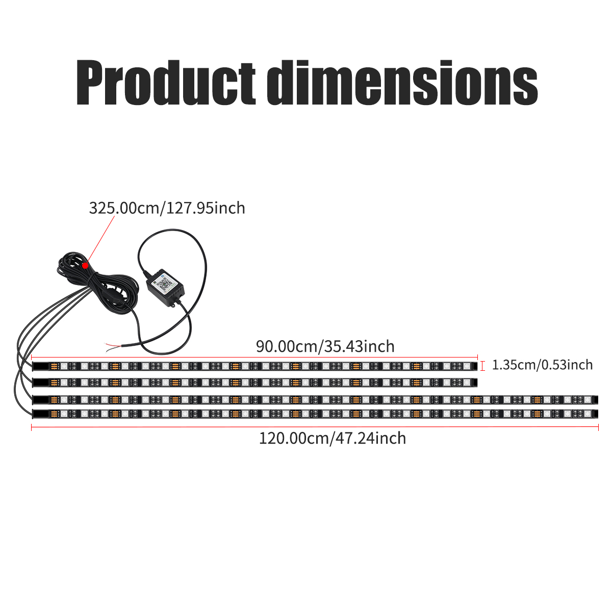 90 + 120 CM Auto RGB Telaio Ba - Rgb Underglow Strip recensione e prezzo