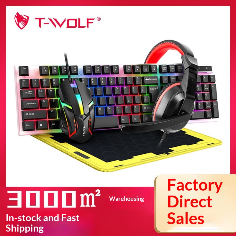 T-Wolf Tf240 4 in 1 Combo Gami - Gaming Keyboard Mouse And Headset Combo recensione e prezzo