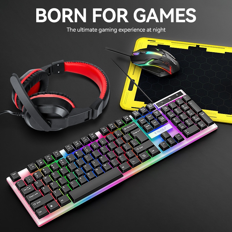 T-Wolf Tf240 4 in 1 Combo Gami - Gaming Keyboard Mouse And Headset Combo recensione e prezzo