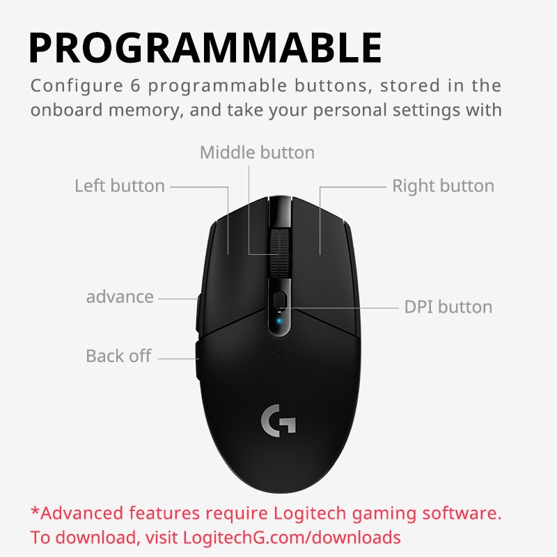 Logitech G304 Mouse da gioco W - Logitech Mouse G203 recensione e prezzo