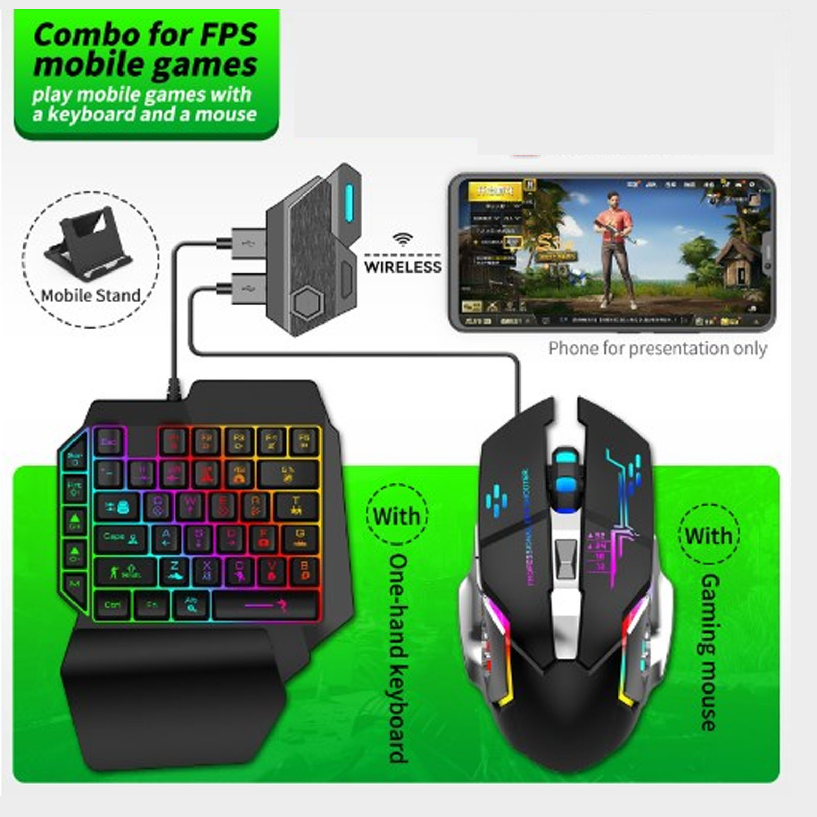 Pacchetto combinato per giochi - Gaming Keyboard And Mouse Mobile recensione e prezzo