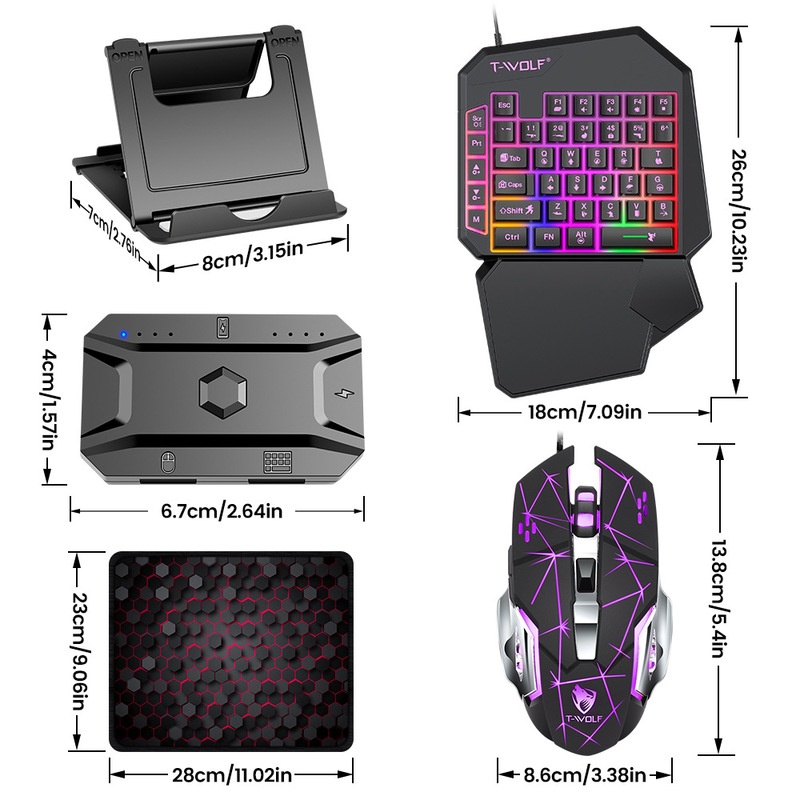 T-Wolf Tf950 5 in 1 Set Tastie - Gaming Keyboard Half recensione e prezzo