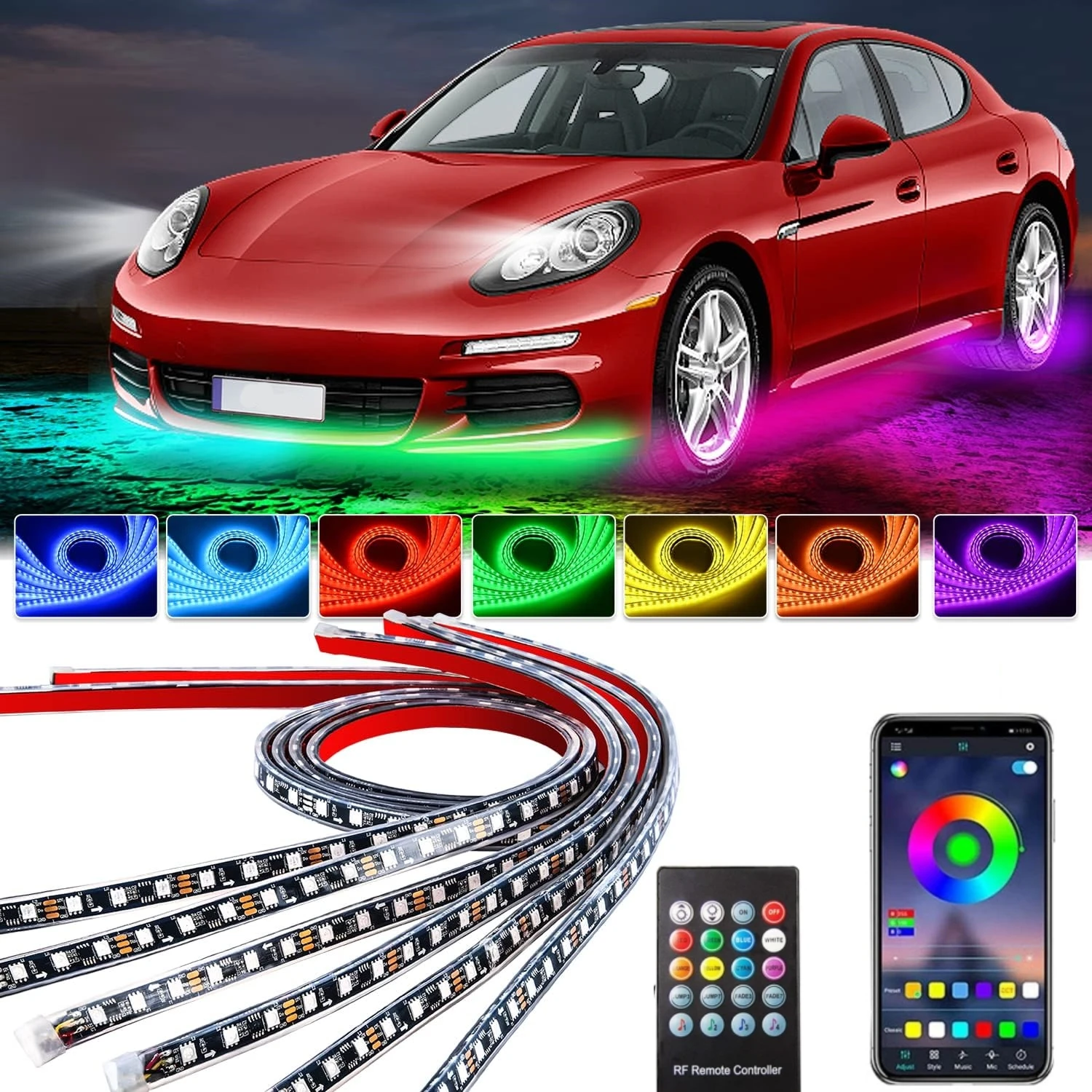 Auto Underglow Neon Light fles - Rgb Underglow Strip recensione e prezzo