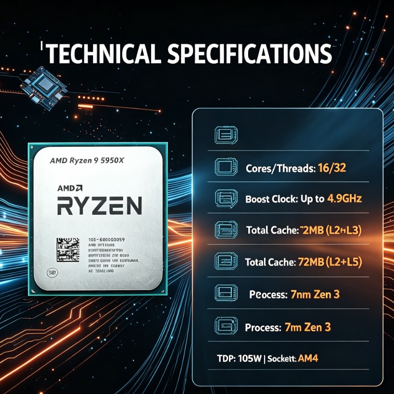 CPU AMD Ryzen 9 5950X Socket A - Amd Cpu Ryzen 9 recensione e prezzo